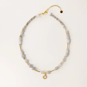 Choker Równowaga & Harmonia z Jadeitem Srebrnym