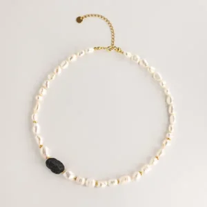 Choker Moc Kreacji i Ochrona z Pereł z Surowym Turmalinem