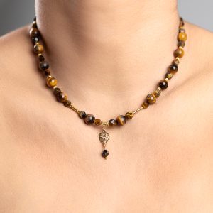 Choker Autentyczny Sukces z Tygrysim Okiem
